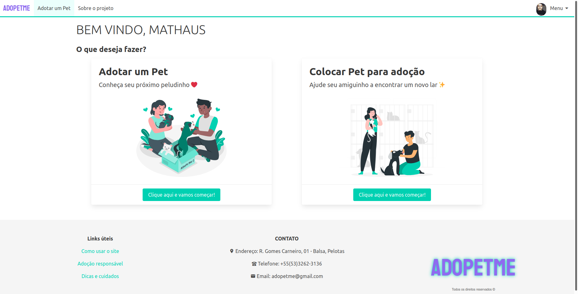 Adopetme dashboard